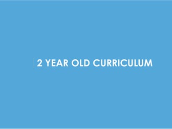 Reception and Nursery Curriculums - Old versions
