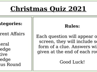 Christmas Quiz 2021