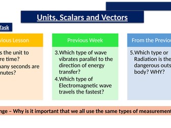 Units, Scalar, and  Vectors Edexcel Physics 2