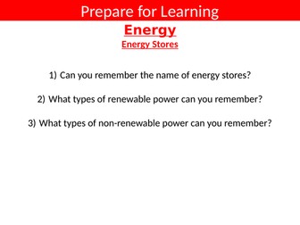 AQA 4.1 Energy Lesson Pack