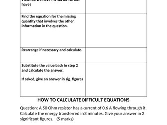 Calculating difficult equations