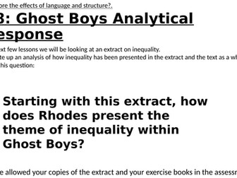 Ghost Boys Assessment Preparation