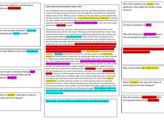 Guided annotation sheet for 'Dracula'