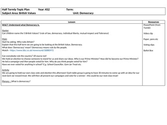 British Values Democracy Lesson