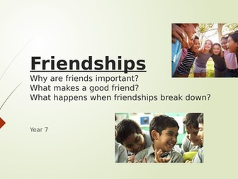 Friendships Year 7 PSHE lesson