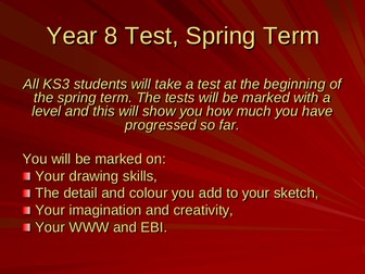 Year 8 Creative Planet Drawing Assessment
