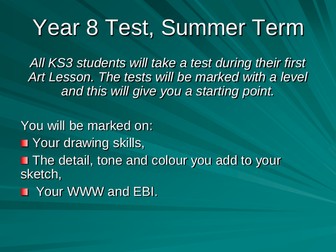 Year 8 Observational Drawing Assessment - Focus Tone