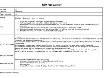 Year 8 Totem Pole Unit of Work