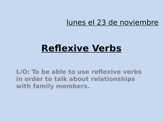 Reflexive Verbs (family relationships)