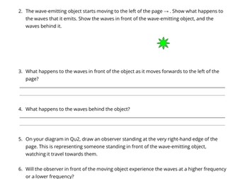 (SP7d) DopplerEffect and RedShift Question Sheet