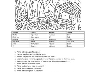 P4 revision colouring by numbers