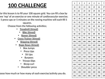100/200 Fitness Challenge