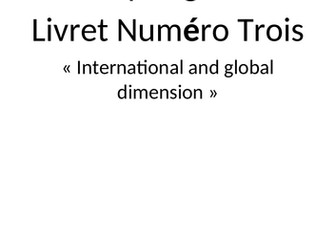 Y11 booklet "international and global dimension "