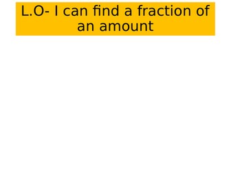 Fractions of amount
