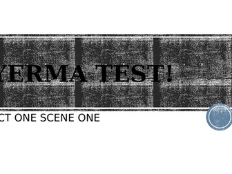 Yerma--Scene by scene questions.
