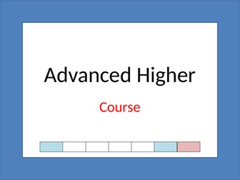Advanced Higher Course