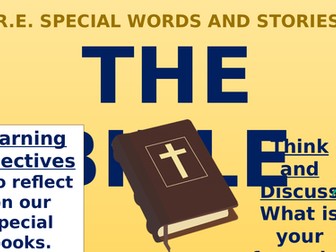 KS1 RE - Special Words and Stories - The Bible!