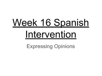 GCSE sentence builder - opinions SPANISH