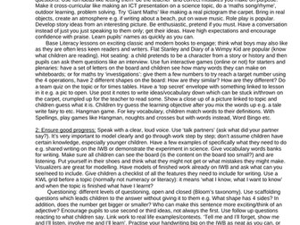 Teacher Training Tips (Primary)