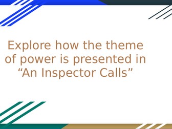 An Inspector Calls - Power