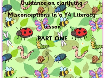 Guidance on Clarifying Misconceptions in a Y4 Literacy Lesson
