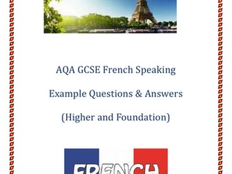 AQA GCSE French Speaking & Writing Exam Helper