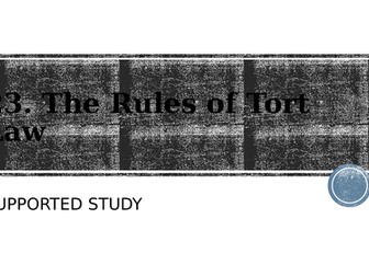 The Rules of Tort Law