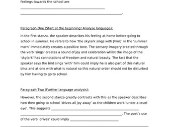 Unseen Poetry Intro Scheme of Work SEE