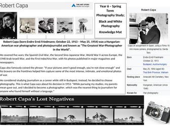 Robert Capa Knowledge Mat/Organiser