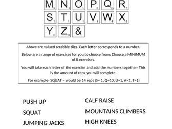 Fitness Scrabble