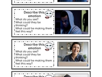 Emotions and Feelings talking cards