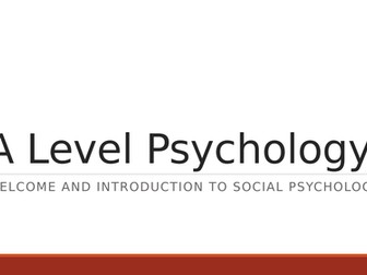 Introduction to Social Psychology