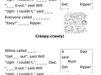 ORT Creepy-Crawly worksheet