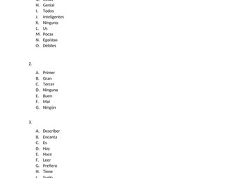 IGCSE  EDEXCEL grammar gap fill practice