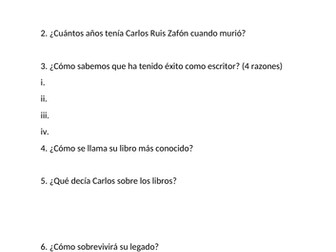 A Level / IB Listening on Literatura