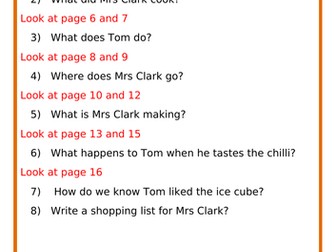 Orange Band Guided Reading Questions