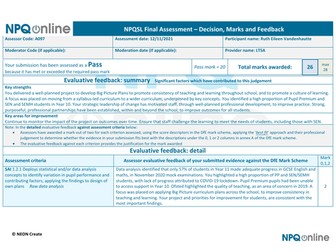 Exemplar of NPQSL on Curriculum