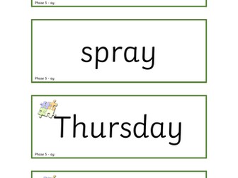 Phase 5 - Real, Alien, Multisyllabic Words Double Sided