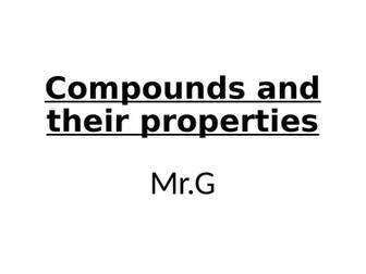 Y7 Properties of compounds