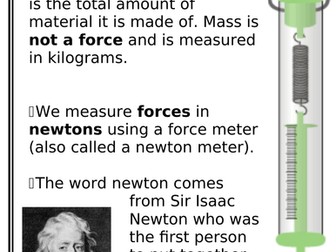 Y7 Forces - Display posters and questions