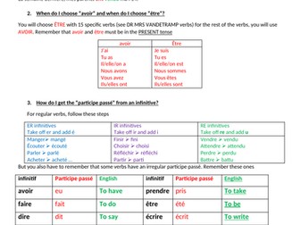 How to form the passé composé in French?