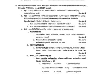 Skills Audit GCSE English Language Paper 2