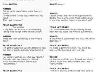 Romeo and Juliet Act 3 scene 3 lines 1 -20