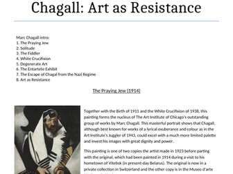 OCR RS A Level Judaism- Chagall Artwork revision booklet