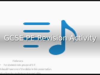 GCSE PE Revision Pictionary