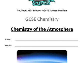 Earth's Atmosphere Workbook (Revision/Independent Learning/Classroom Use)