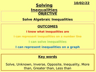 Solving Inequalities PPT