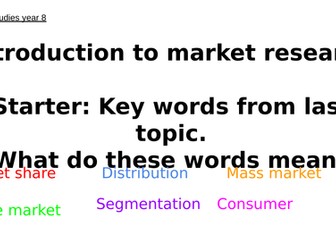 Introduction to market research business studies