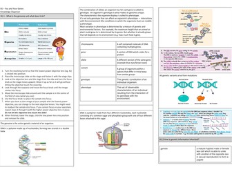 21st Century Biology - B1 - You and Your Genes Knowledge Organiser
