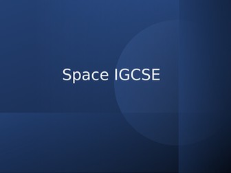 Motion in the Universe  IGCSE